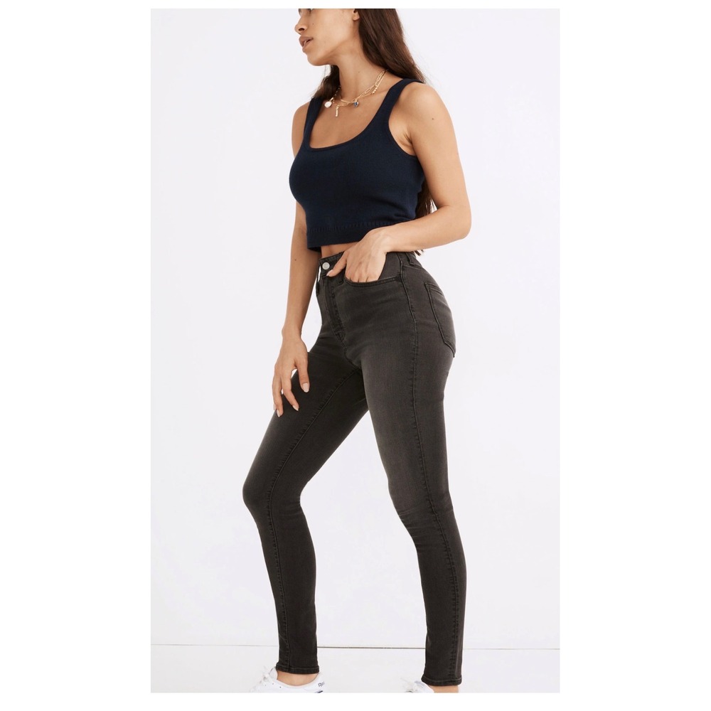 Madewell Jeans Womens 23P Gray Curvy Roadtripper Skinny Magic Pockets MB369